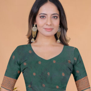 Mameraa Ethnic Motifs Woven Design Zari Saree - Image 6