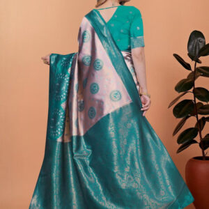 Mameraa Ethnic Motifs Woven Design Zari Saree - Image 4