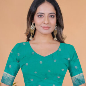 Mameraa Ethnic Motifs Woven Design Zari Saree - Image 6