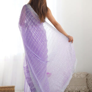 Mameraa Floral Art Silk Saree - Image 3