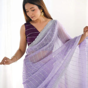 Mameraa Floral Art Silk Saree - Image 4