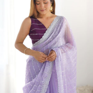 Mameraa Floral Art Silk Saree - Image 5