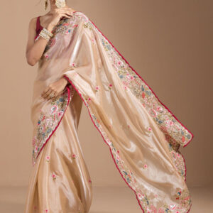 Mameraa Floral Embroidered Saree - Image 2