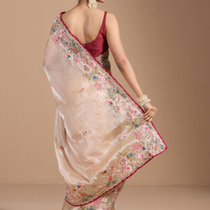 Mameraa Floral Embroidered Saree - Image 3