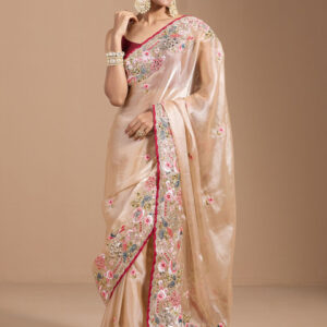 Mameraa Floral Embroidered Saree - Image 4