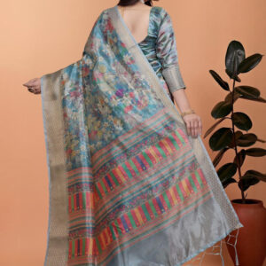 Mameraa Floral Printed Saree - Image 5