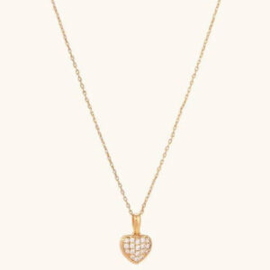 Mameraa Gold Plated American Diamond Studded Minimal Necklace - Image 4