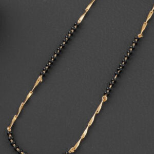 Mameraa Gold-Plated Artificial Stones and Beads Mangalsutra - Image 2