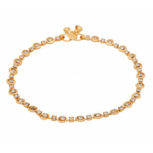 Mameraa Gold-Plated Artificial Stones Anklet - Image 3