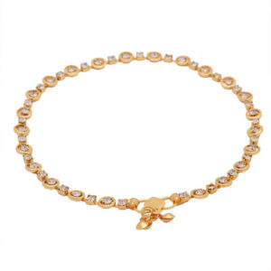 Mameraa Gold-Plated Artificial Stones Anklet - Image 2