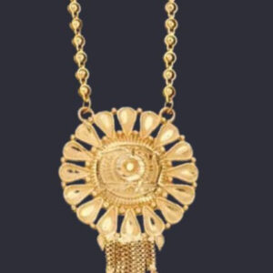 Mameraa Gold-Plated Artificial Stones Studded And Beaded Mangalsutra - Image 3