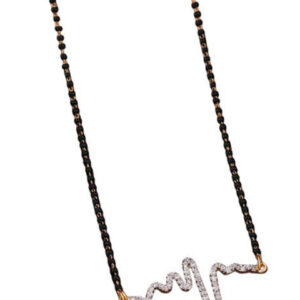 Mameraa Gold-Plated Artificial Stones Studded And Beaded Mangalsutra - Image 3