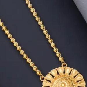 Mameraa Gold-Plated Artificial Stones Studded And Beaded Mangalsutra - Image 4