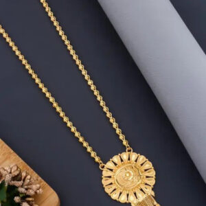 Mameraa Gold-Plated Artificial Stones Studded And Beaded Mangalsutra - Image 2