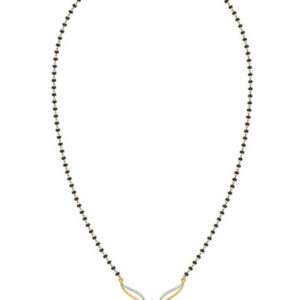 Mameraa Gold-Plated Artificial Stones Studded and Beaded Mangalsutra - Image 5