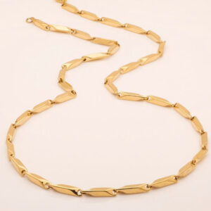 Mameraa Men Gold-Plated Bar Link Chain - Image 2