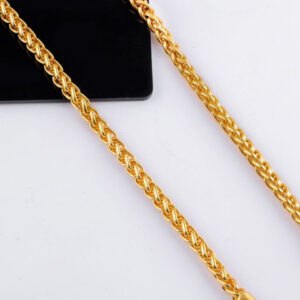 Mameraa Men Gold-Plated Classic Wheat Chain - Image 4