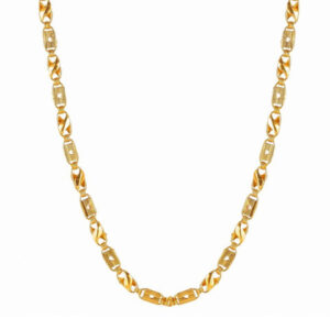 Mameraa Men Gold-Plated Patterned Chain - Image 3