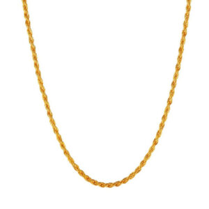 Mameraa Men Gold-Plated Twisted Rope Link Chain - Image 3