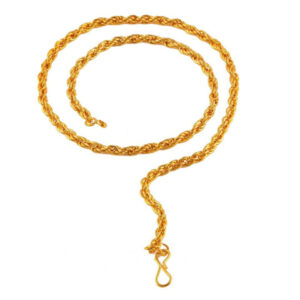 Mameraa Men Gold-Plated Twisted Rope Link Chain - Image 4