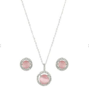 Mameraa Silver-Plated Cubic Zirconia Stone-Studded Jewellery Set - Image 4