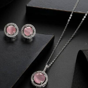 Mameraa Silver-Plated Cubic Zirconia Stone-Studded Jewellery Set - Image 2