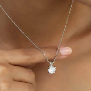 Mameraa Silver Plated Cubic Zirconia Studded Circular Shaped Pendant With Chain - Image 4