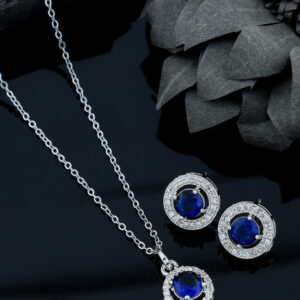 Mameraa Silver-Plated Stone-Studded Jewellery Set - Image 3