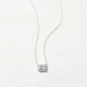 Mameraa Silver-Plated Stone Studded Square Pendant With Chain - Image 4