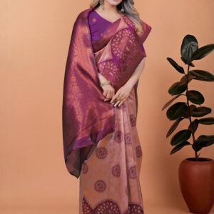 Mameraa Women Printed Ethnic motifs Saree - Image 4