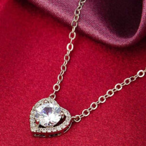 Mameraa Women Silver Plated Artificial Stones Pendant Necklace with S-Hook Closure - Image 3