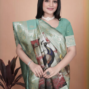Mameraa Women Woven Design Zari Saree - Image 2
