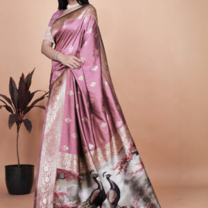 Mameraa Woven Design Zari Saree - Image 3