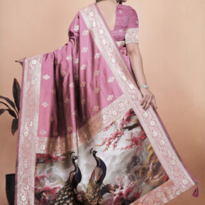 Mameraa Woven Design Zari Saree - Image 4