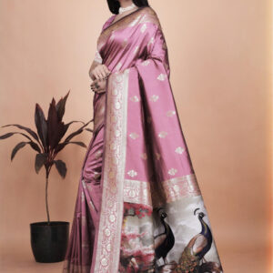 Mameraa Woven Design Zari Saree - Image 5