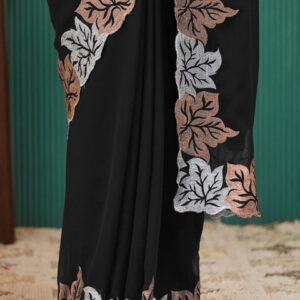 Mameraa Zari Embroidered Border Saree With Blouse Piece - Image 5